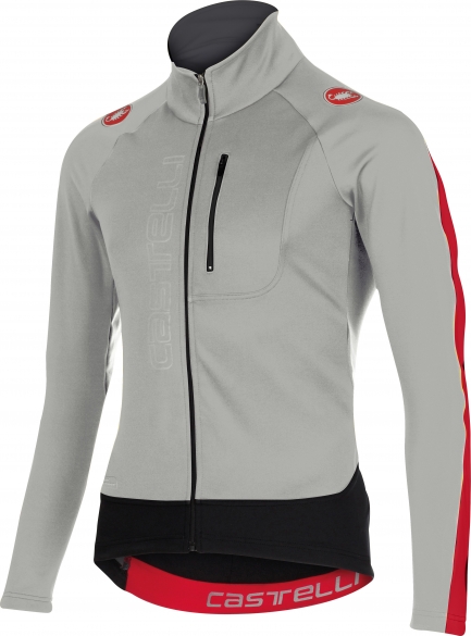 Castelli Trasparente 3 wind jersey FZ grijs/rood heren 15525-080 CA15525-080