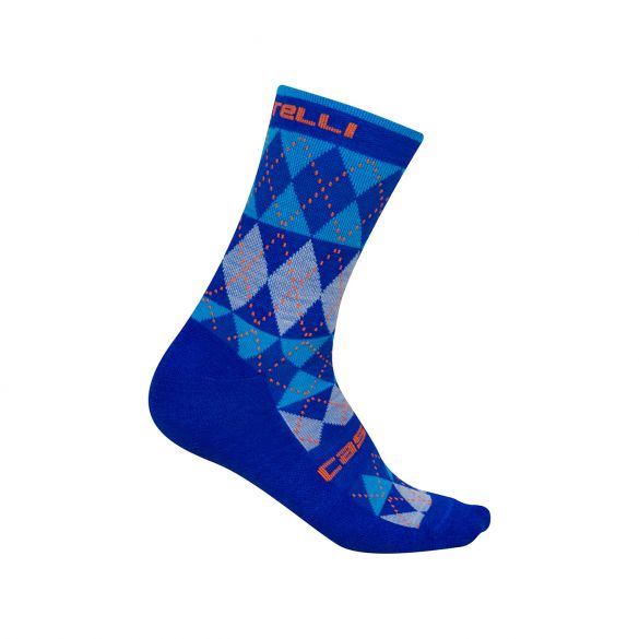 Castelli Diverso fietssokken blauw heren 15549-087