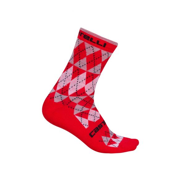 Castelli Diverso fietssokken rood heren 15549-123