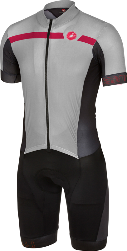 Castelli Velocissimo sanremo speedsuit grijs/zwart/rood heren 16005-080