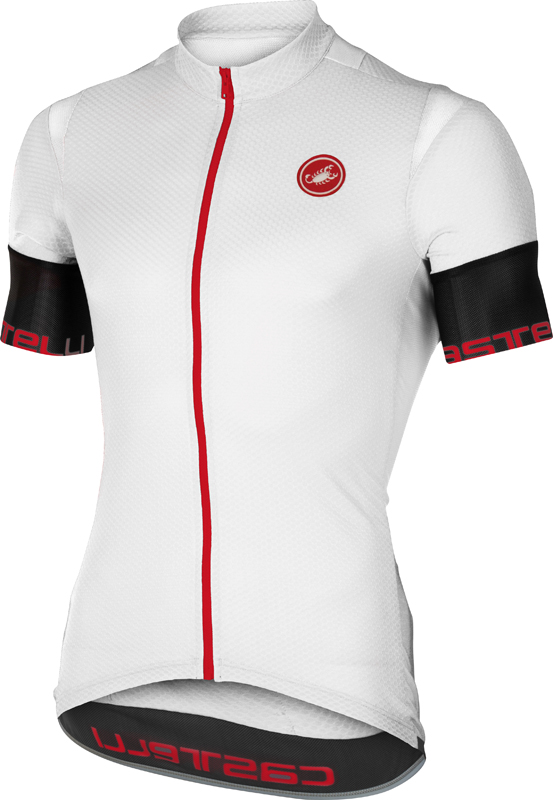 Castelli Entrata 2 fietsshirt korte mouw wit/zwart heren 16013-101