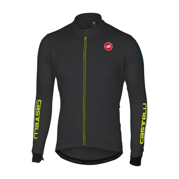 Castelli Puro 2 fietsshirt lange mouw licht zwart heren 16516-085