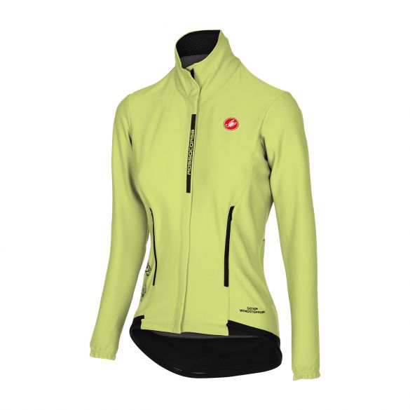 Castelli Perfetto W lange mouw fietsjacket lime dames 16542-039