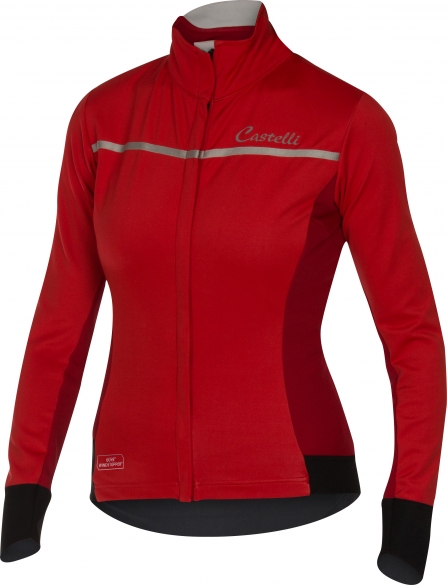 Castelli Trasparente 3 W jersey FZ rood dames 16544-023 CA16544-023