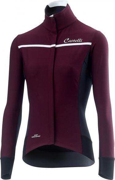 Castelli Trasparente 3 W fietsshirt lange mouw donker paars dames 16544-091