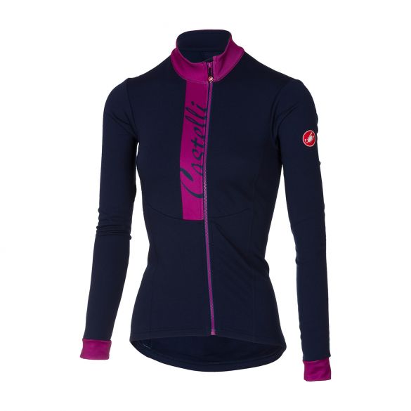 Castelli Sorriso fietsshirt lange mouw blauw/paars dames 16548-889