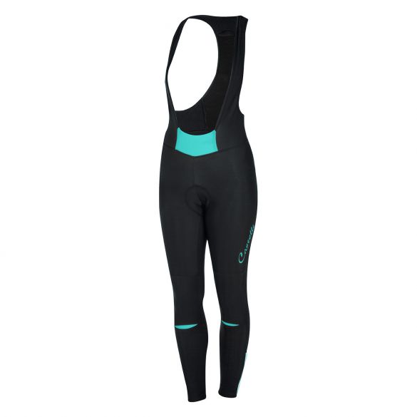 Castelli Chic bibtight zwart/turquoise dames 16551-859