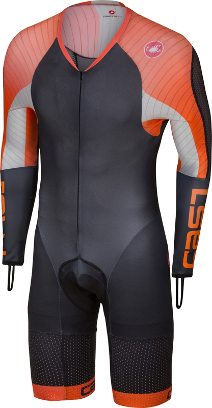 Castelli Body paint 3.3 speedsuit lange mouw zwart/oranje heren 17000-134