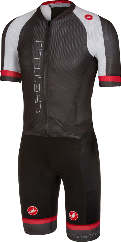 Castelli Sanremo 3.2 speedsuit korte mouw zwart/wit heren 17001-010