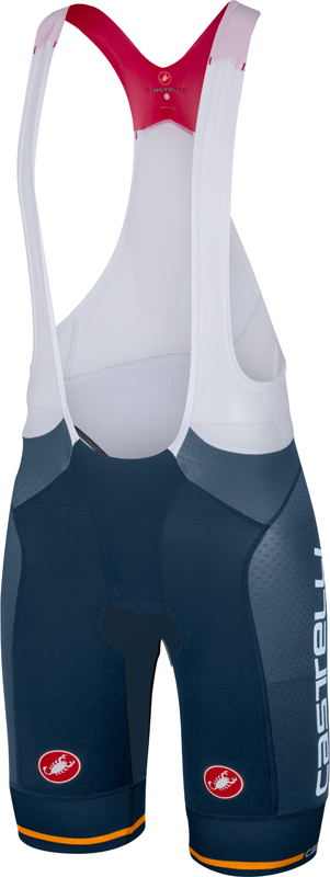 Castelli Free aero race bibshort kit version navy/oranje heren 17005-082