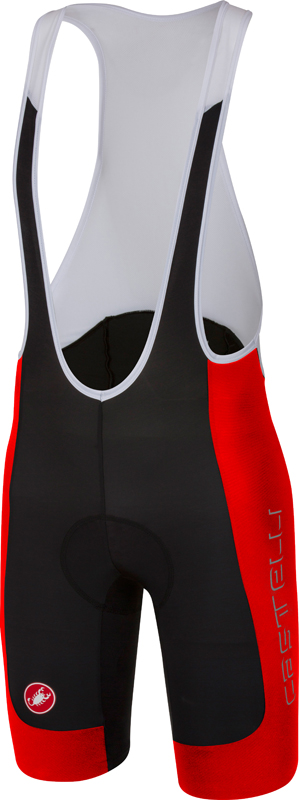 Castelli Evoluzione 2 bibshort fietsbroek zwart/rood heren 17010-231