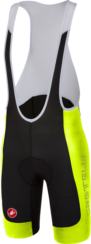 Castelli Evoluzione 2 bibshort fietsbroek zwart/geel heren 17010-321
