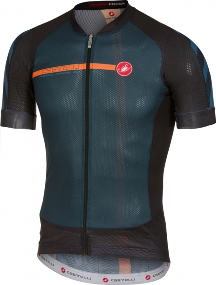 Castelli Aero race 5.1 fietsshirt zwart/oranje heren 17014-082