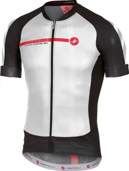 Castelli Aero race 5.1 fietsshirt wit/zwart/rood heren 17014-101