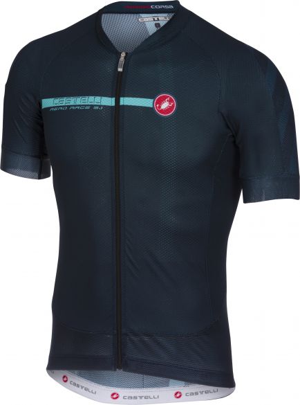 Castelli Aero race 5.1 fietsshirt donker blauw heren 17014-041
