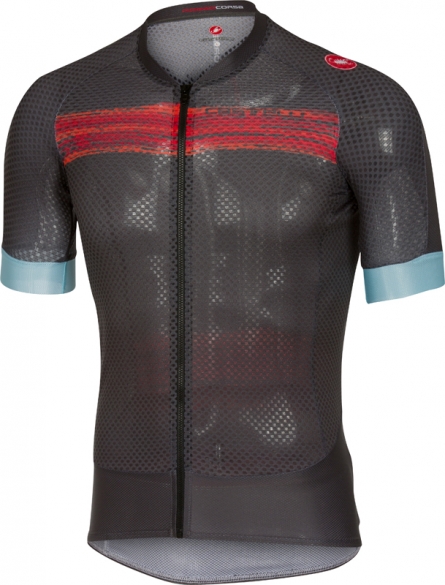 Castelli Climber's 2.0 fietsshirt antraciet/rood heren 17016-009
