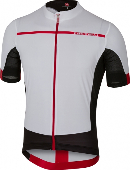 Castelli Forza pro fietsshirt wit/rood heren 17017-001