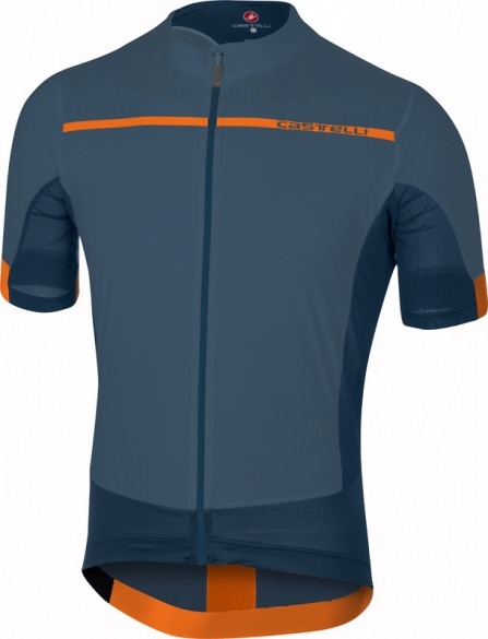 Castelli Forza pro fietsshirt blauw/oranje heren 17017-083