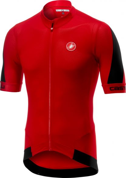Castelli Volata 2 fietsshirt rood/zwart heren 17018-023