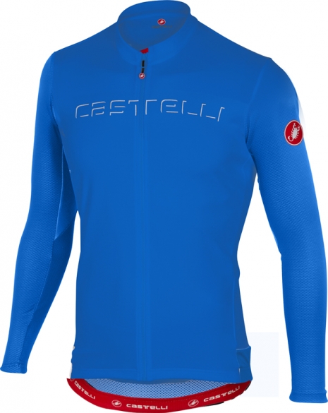Castelli Prologo V fietsshirt lange mouw blauw heren 17020-059