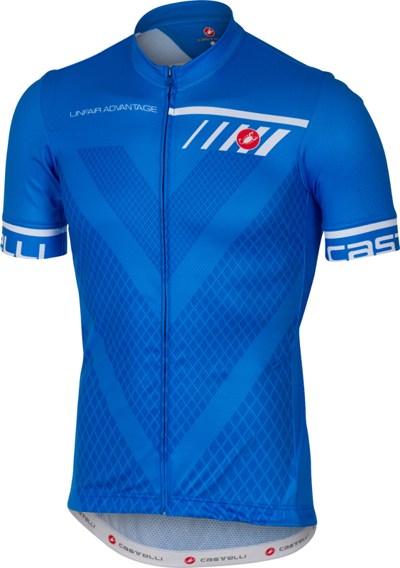 Castelli Velocissimo fietsshirt korte mouw blauw heren 17022-059