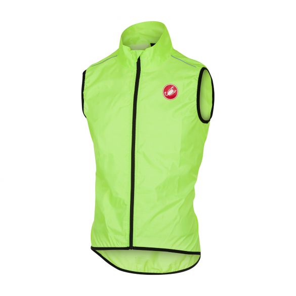 Castelli Squadra vest regenjack geel fluo heren 17056-032