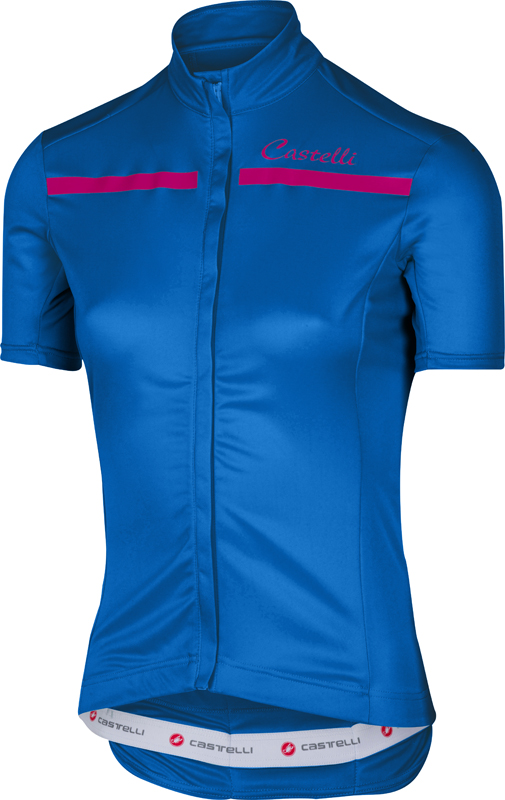 Castelli Imprevisto W fietsshirt mat blauw/roze dames 17063-054