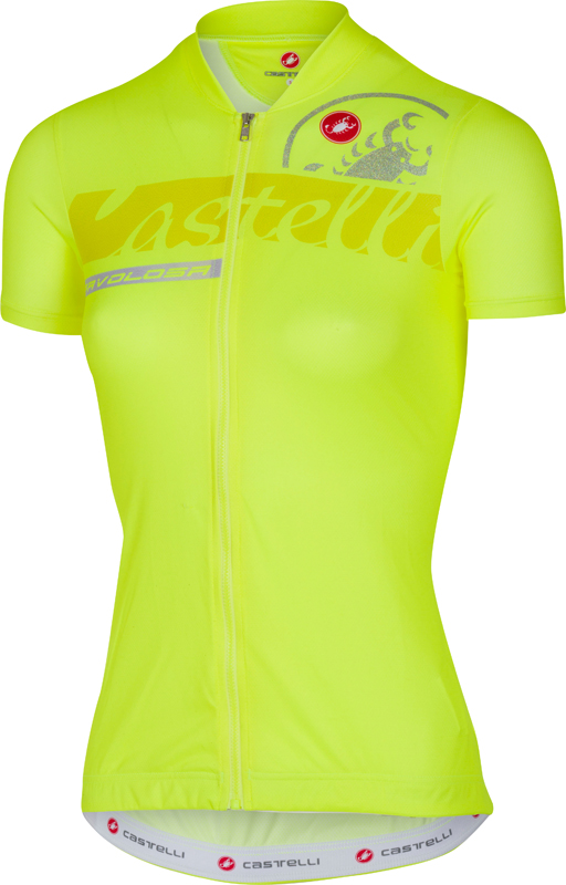 Castelli Favolosa fietsshirt geel fluo dames 17070-032