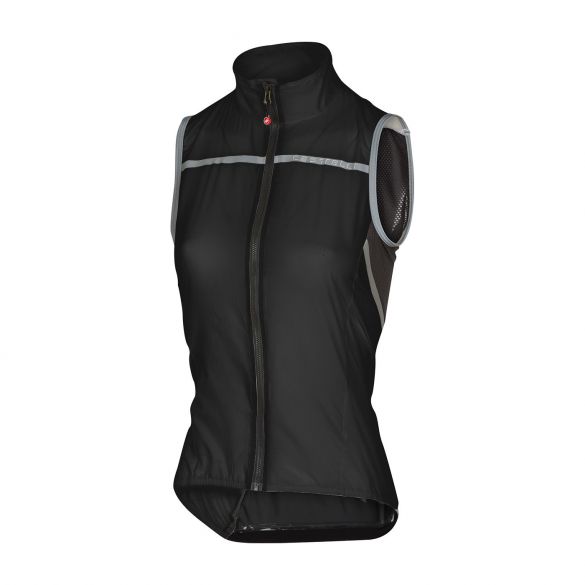 Castelli Superleggera W vest regenjack zwart dames 17081-010