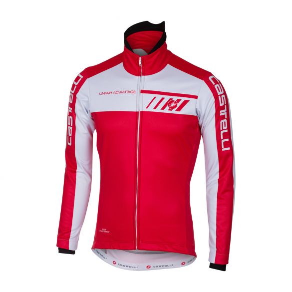 Castelli Velocissimo 2 jacket rood/wit heren 17504-230
