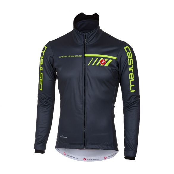 Castelli Velocissimo 2 jacket zwart/geel-fluo heren 17504-853