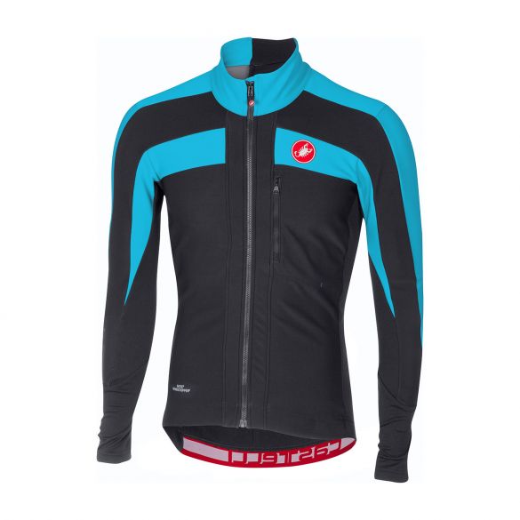 Castelli Trasparente 4 fietsshirt lange mouw antraciet/blauw heren 17509-986