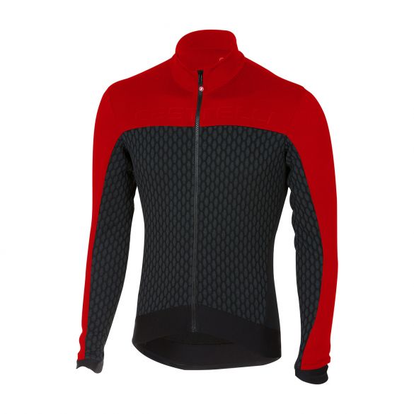 Castelli Sfida fietsshirt lange mouw zwart/rood heren 17510-231