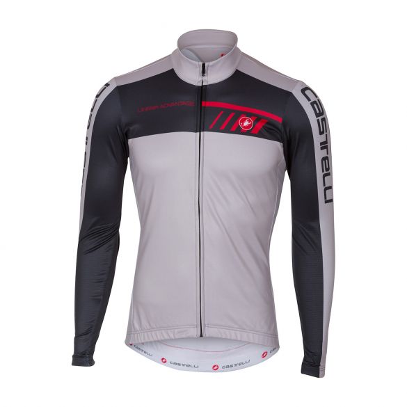 Castelli Velocissimo 2 fietsshirt lange mouw grijs/antraciet heren 17512-809