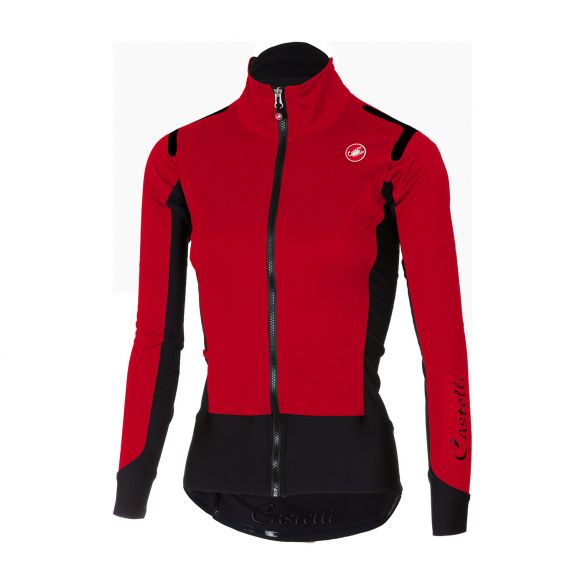 Castelli Alpha ros W fietsshirt lange mouw rood dames 17539-023