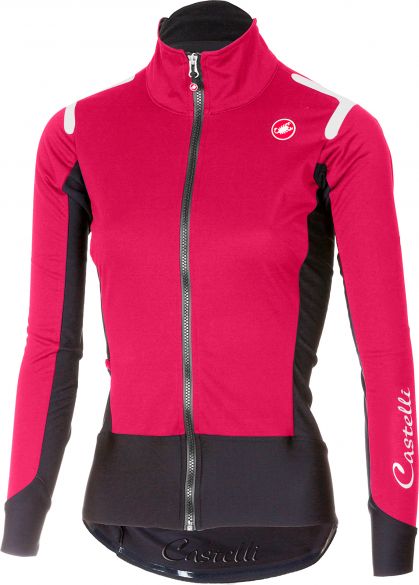 Castelli Alpha ros W fietsshirt lange mouw roze/zwart dames 17539-027