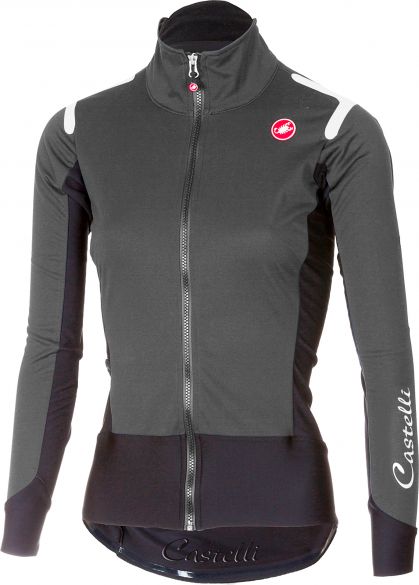 Castelli Alpha ros W fietsshirt lange mouw donker grijs dames 17539-030