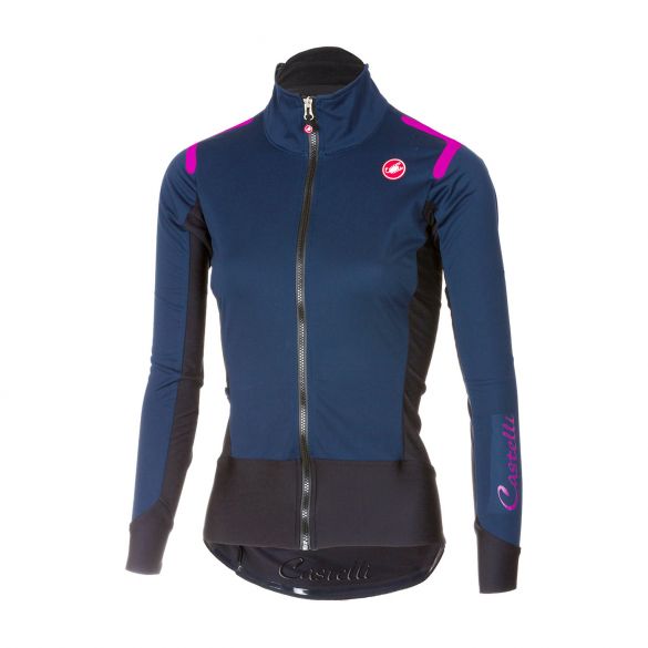 Castelli Alpha ros W fietsshirt lange mouw blauw dames 17539-088