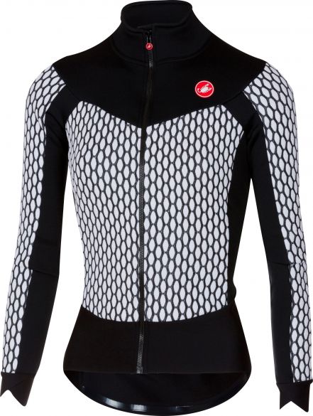 Castelli Sfida W fietsshirt lange mouw wit/zwart dames 17552-101
