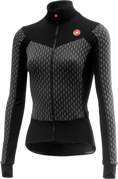 Castelli Sfida W fietsshirt lange mouw antraciet/zwart dames 17552-910