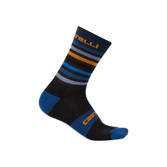 Castelli Gregge 15 fietssokken antraciet/oranje heren 17560-934