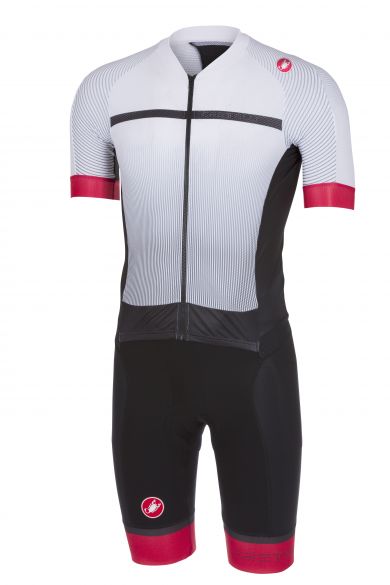 Castelli Sanremo 3.2 speedsuit korte mouw wit/zwart heren 18000-101