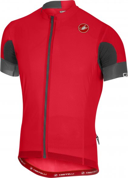 Castelli Aero race 4.1 solid fietsshirt rood heren 18004-023