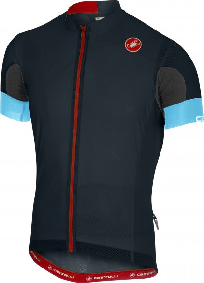 Castelli Aero race 4.1 solid fietsshirt donker blauw heren 18004-041