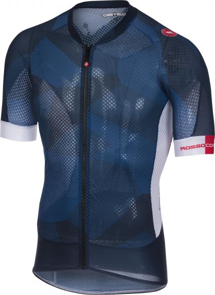 Castelli Climber's 2.0 fietsshirt donker blauw/wit heren 18005-041