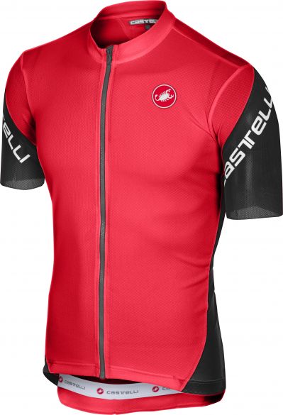 Castelli Entrata 3 FZ fietsshirt korte mouw rood heren 18010-023