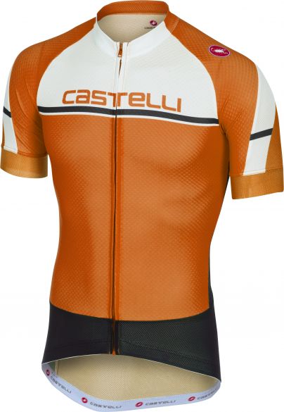 Castelli Distanza jersey fietsshirt oranje heren 18012-034