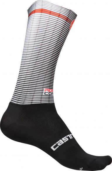 Castelli Aero speed sock fietssokken zwart/wit heren 18019-101