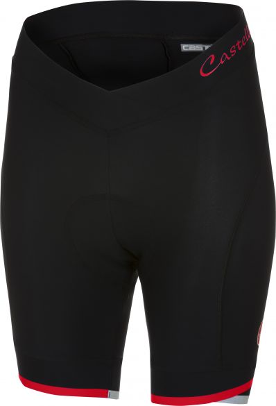 Castelli Vista short fietsbroek zwart/rood dames 18034-231
