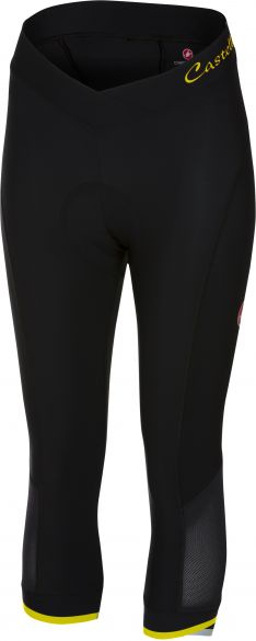 Castelli Vista knicker fietsbroek zwart/fluo geel dames 18035-321